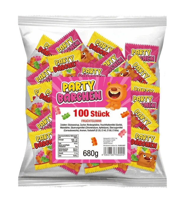 One Solution Frucht Gummibärchen Mix 100 Stück / 1 Stück Ideal für Partys elektroniktrade Switzerland