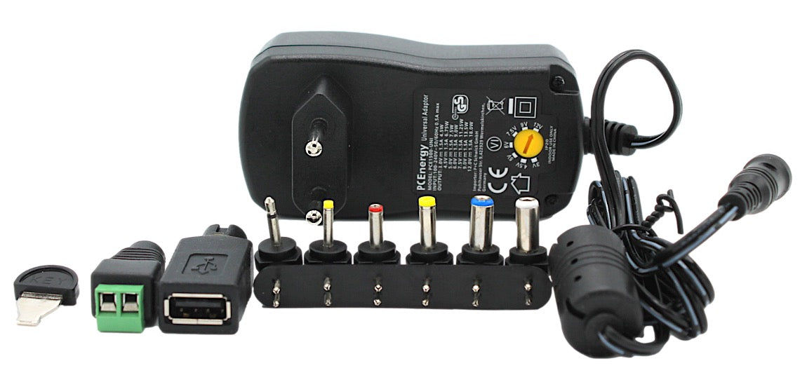 PCEnergy PCE2250-UNI Universal Netzteil; 3-12V; 2,25A; 27W Elektroniktrade Switzerland