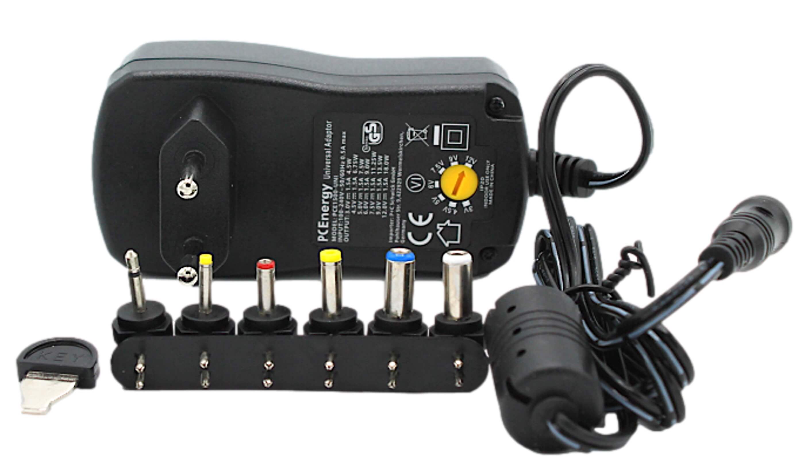 PCEnergy PCE600-UNI Universal Netzteil; 3-12V; 0,6A; 7,2W Elektroniktrade Switzerland