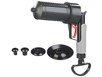 Rohr frei: AGT XL-Pressluft-Rohrreiniger mit handlichem Pistolengriff und 4 Aufsätzen erhältlich auf eMall