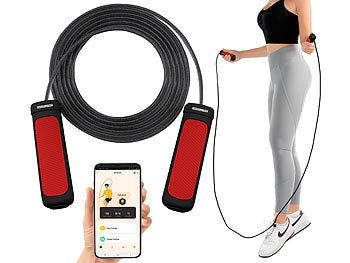 PEARL sports Smartes Kugellager-Springseil, Bluetooth, App, Herzfrequenz-& G-Sensor Elektroniktrade Switzerland