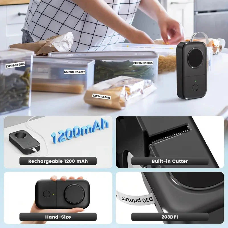 Phomemo Phomemo D30 Etikettendrucker - Tragbarer Mini-Thermodrucker mit Band Elektroniktrade Switzerland