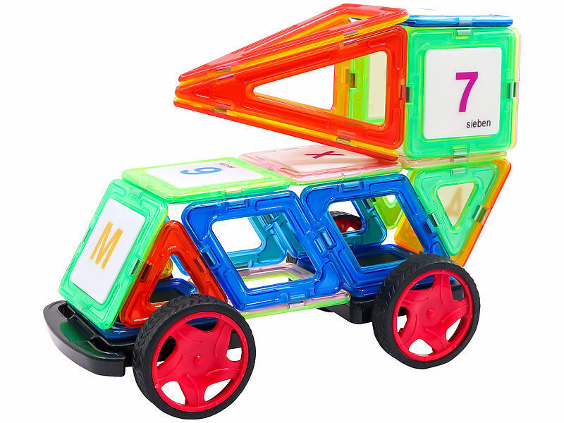 Playtastic 120 magnetische Bausteine, verschiedene Formen elektroniktrade Switzerland