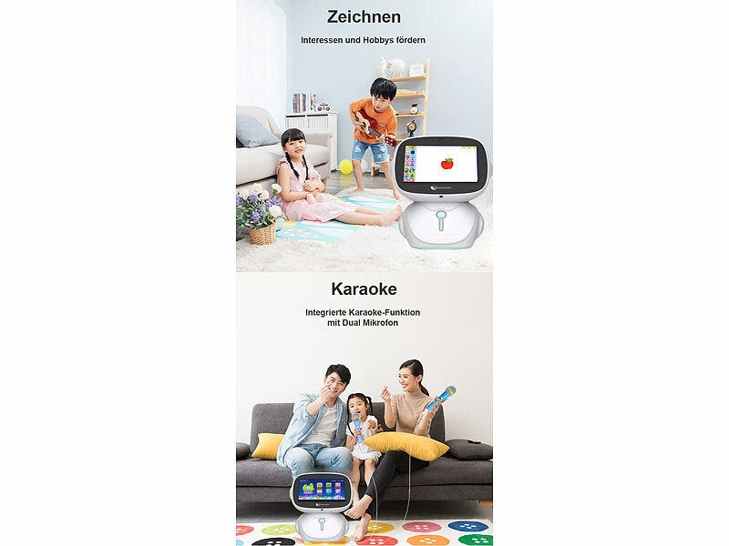 Playtastic KI-Roboter für Kinder mit ChatGPT, 7"-Touchdisplay, Mikrofon, WLAN Elektroniktrade Switzerland