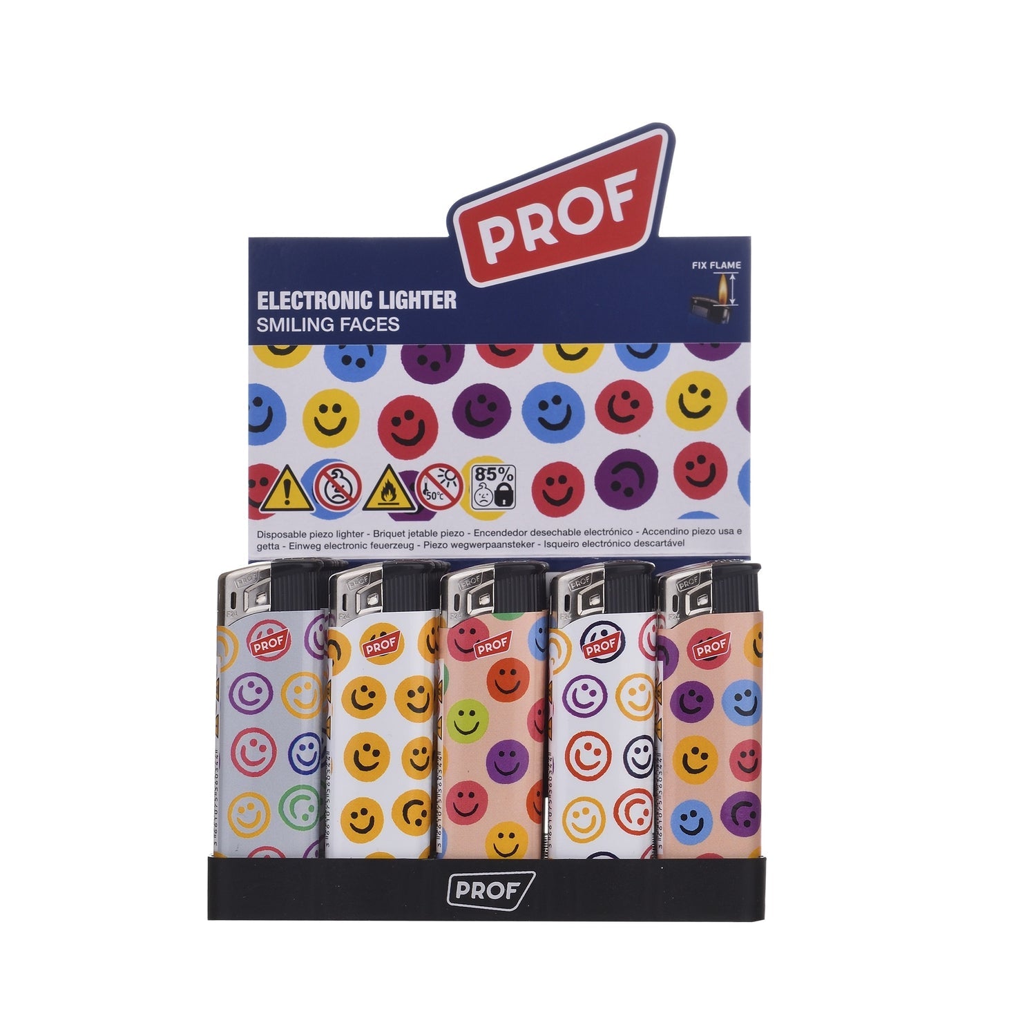 PROF Feuerzeug im Smiling Faces Design LGT DL5 Elektroniktrade Switzerland