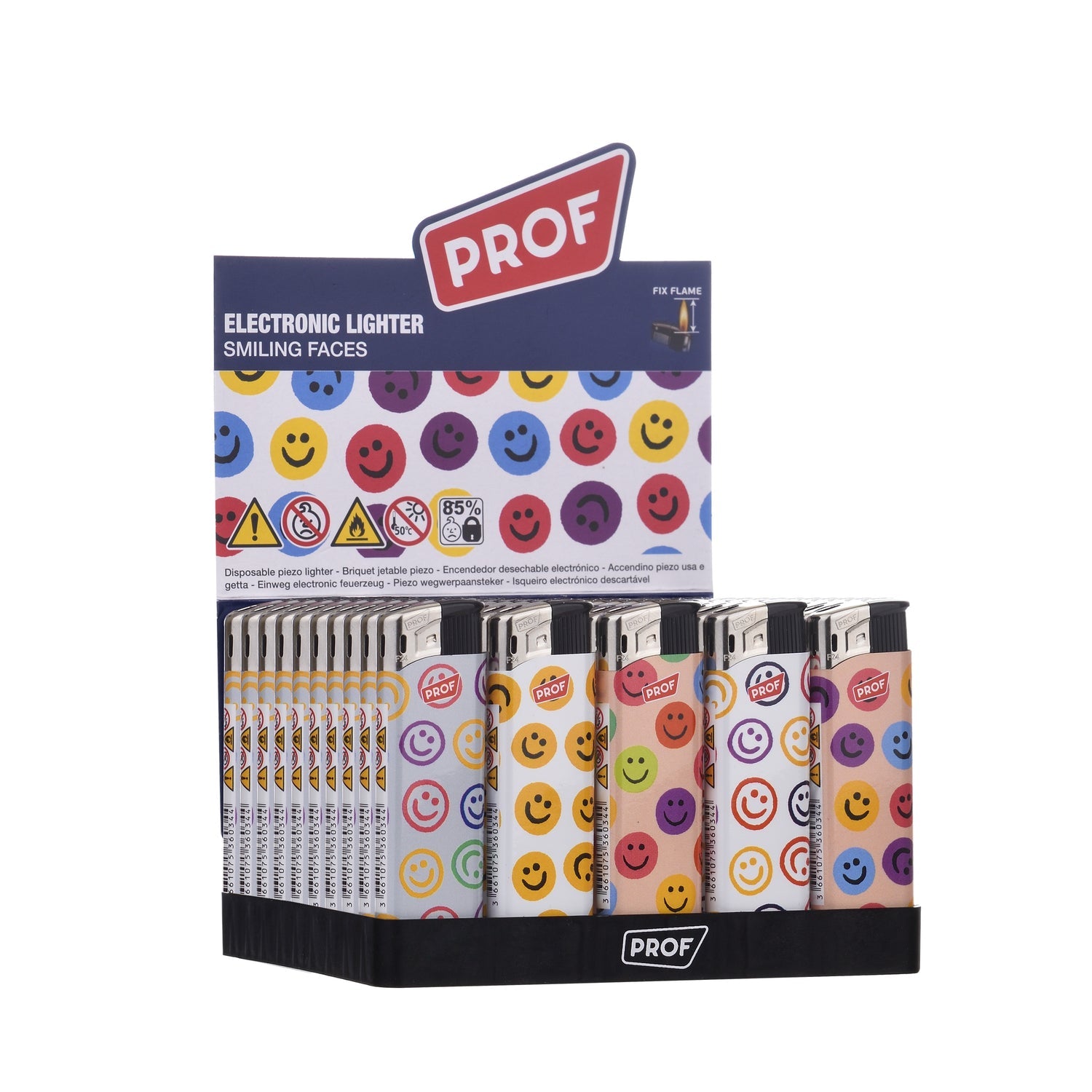 PROF Feuerzeug im Smiling Faces Design LGT DL5 Elektroniktrade Switzerland