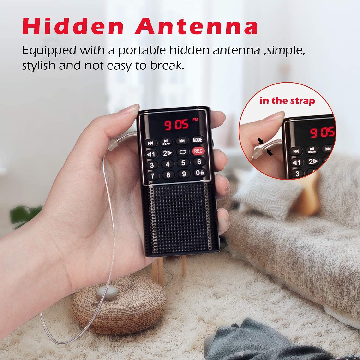 PRUNUS Kleines Radio FM/UKW mit Radio oder Voice Aufnahme Rekorder Elektroniktrade Switzerland