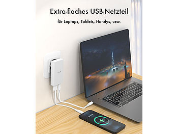 revolt Flaches USB-Netzteil mit USB-C PD 30 W, USB-A Quick Charge 18 W Elektroniktrade Switzerland
