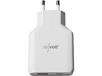 revolt revolt Ultrakompaktes 65-Watt-Netzteil mit USB-C Power Delivery und USB-A QC Elektroniktrade Switzerland