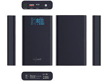 Revolt USB-Powerbank mit 18 Ah, DC 3 - 24 V, Starthilfe, QC & USB-C PD, 160 W Elektroniktrade Switzerland