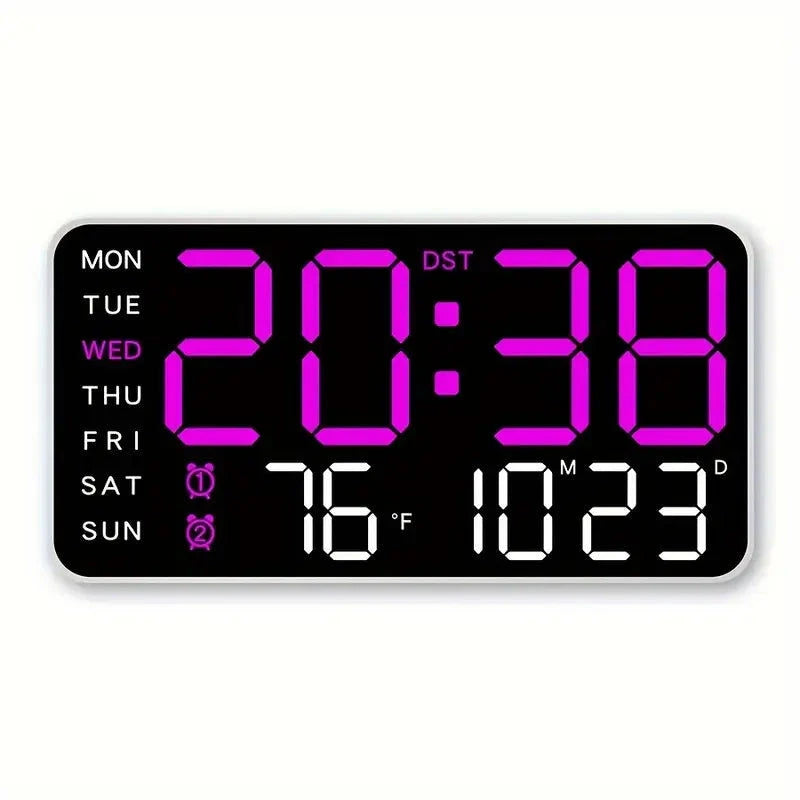 RIDAHOME Digitale Wanduhr, Rahmenlose Anzeige, Multifunktionale Doppelfunktion Elektroniktrade Switzerland