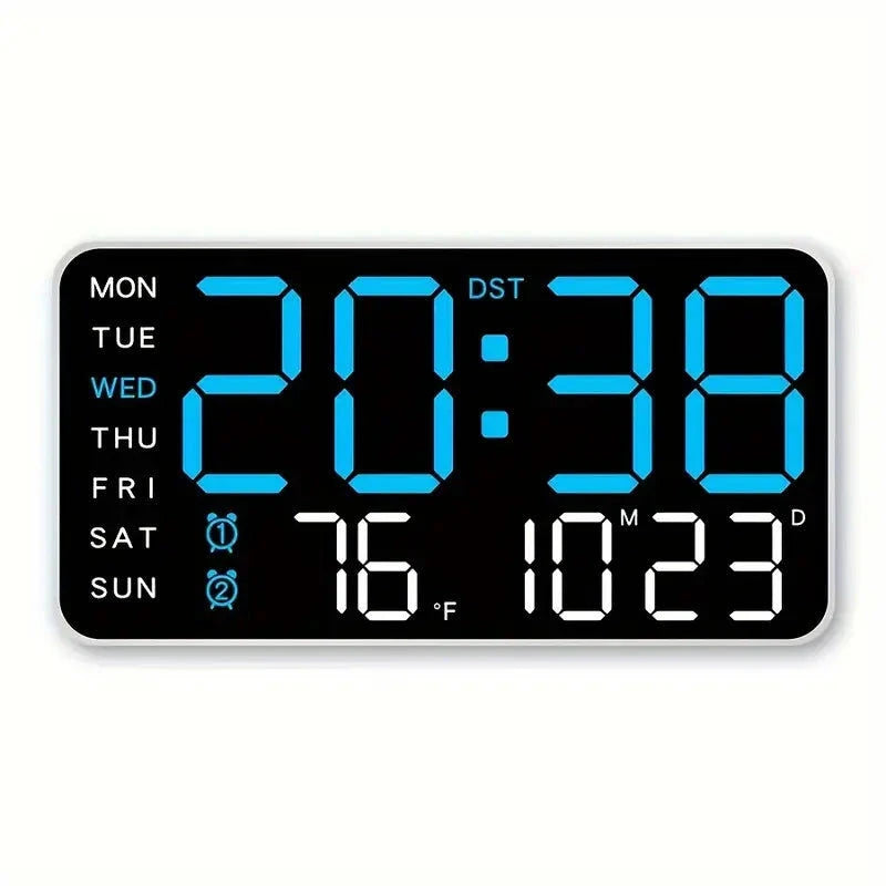 RIDAHOME Digitale Wanduhr, Rahmenlose Anzeige, Multifunktionale Doppelfunktion Elektroniktrade Switzerland