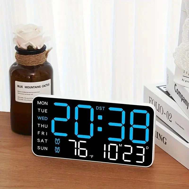 RIDAHOME Digitale Wanduhr, Rahmenlose Anzeige, Multifunktionale Doppelfunktion Elektroniktrade Switzerland