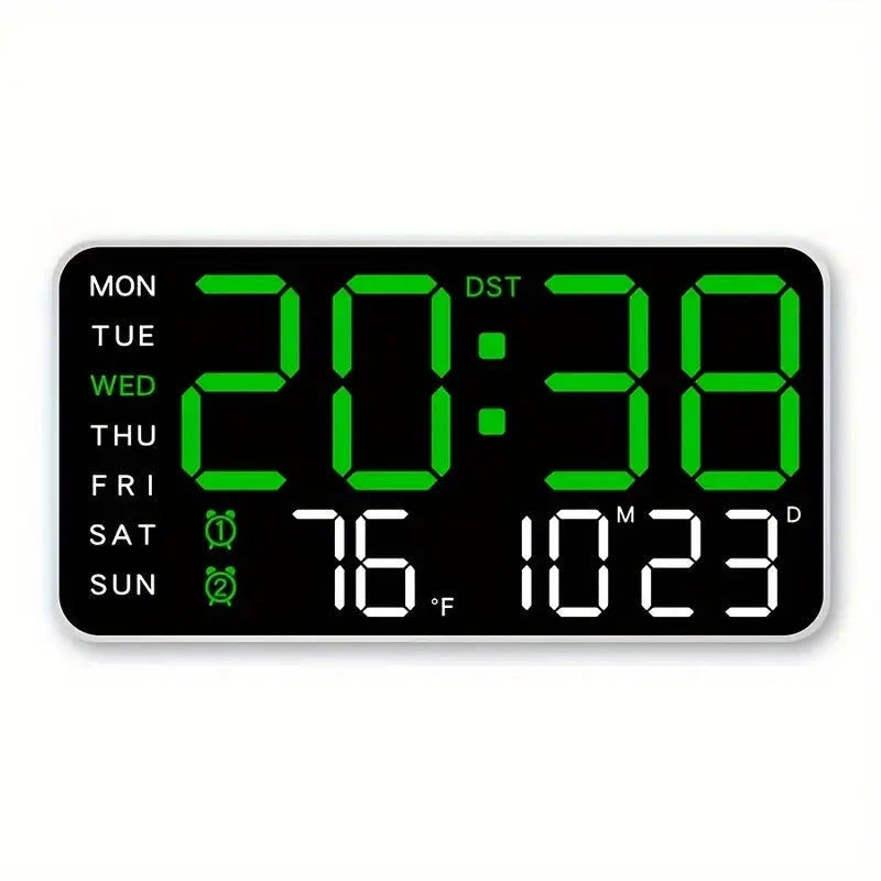 RIDAHOME Digitale Wanduhr, Rahmenlose Anzeige, Multifunktionale Doppelfunktion Elektroniktrade Switzerland