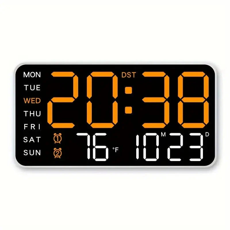 RIDAHOME Digitale Wanduhr, Rahmenlose Anzeige, Multifunktionale Doppelfunktion Elektroniktrade Switzerland