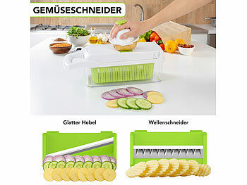Rosenstein & Söhne 16in1-Gemüseschneider, Gemüsehobel, Wüfelschneider, Schredder und mehr Elektroniktrade Switzerland