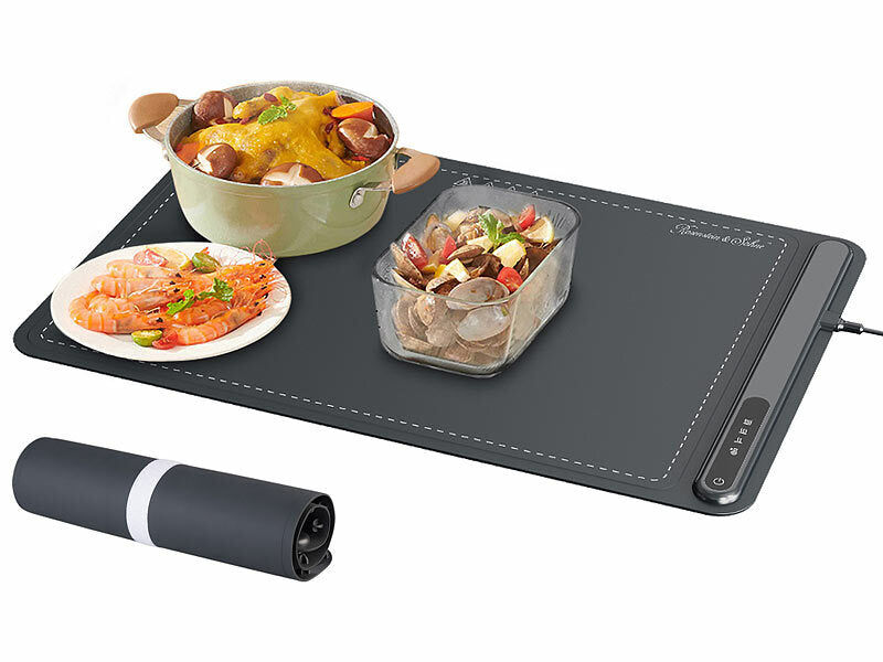 Rosenstein & Söhne 2er-Set, Digitale Warmhalteplatte Silikon, 55 - 100 °C, 61 x 40cm Elektroniktrade Switzerland