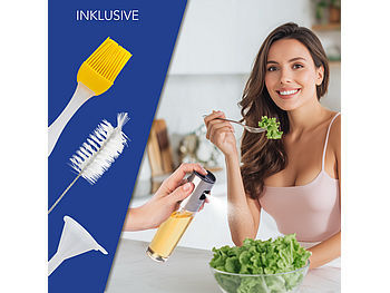 Rosenstein & Söhne 2er-Set Essig-und Öl-Sprüher für Grill, Braten, Kochen, Glas, 100 ml Elektroniktrade Switzerland
