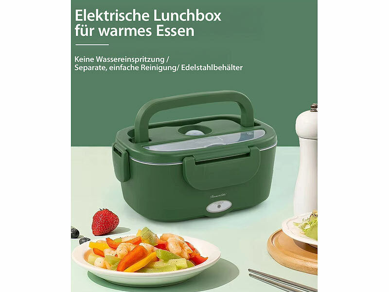 Rosenstein & Söhne Elektrische Lunchbox für warmes Essen, 1,5 l, 80 Watt, 230/24/12 Volt Elektroniktrade Switzerland