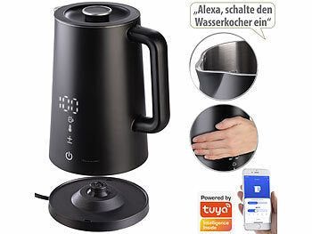 Rosenstein & Söhne Smarter WLAN-Wasserkocher 1,7 l Cool-Touch, Temperaturwahl, App, 2200W ( Tuya, Alexa ) elektroniktrade Switzerland