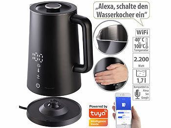 Rosenstein & Söhne Smarter WLAN-Wasserkocher 1,7 l Cool-Touch, Temperaturwahl, App, 2200W ( Tuya, Alexa ) Elektroniktrade Switzerland