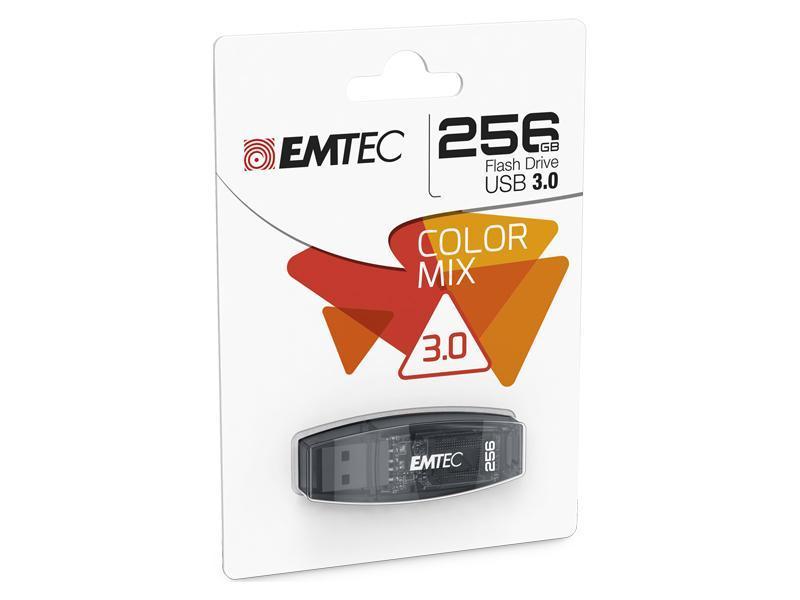 USB FlashDrive 256GB EMTEC C410 - USB3.2 (Schwarz)