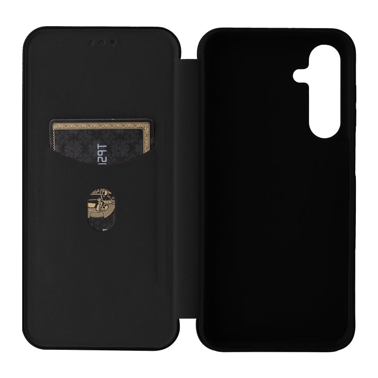 Samsung Für Samsung Galaxy M35 Carbon Fiber Texture Flip Leder Handyhülle elektroniktrade Switzerland