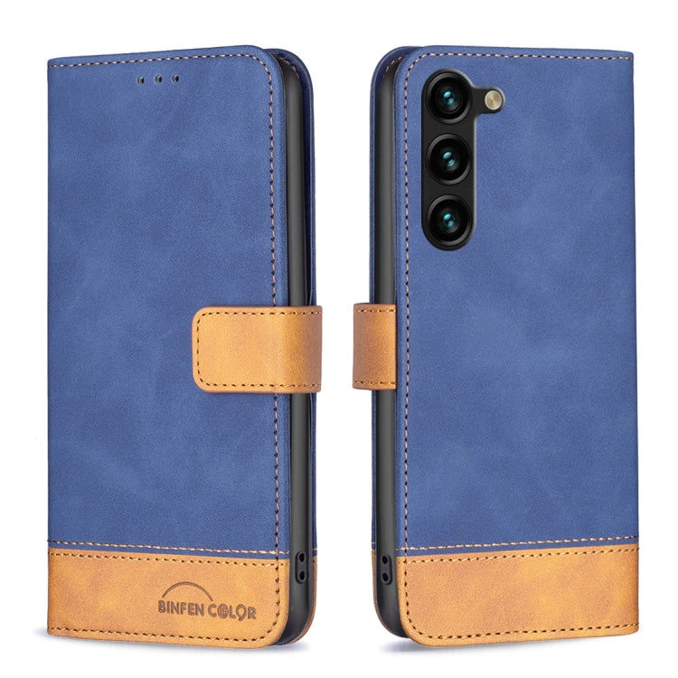 Samsung Für Samsung Galaxy S23+ 5G BF11 Color Matching Skin Feel Leather Phone Case (Blau) Elektroniktrade Switzerland