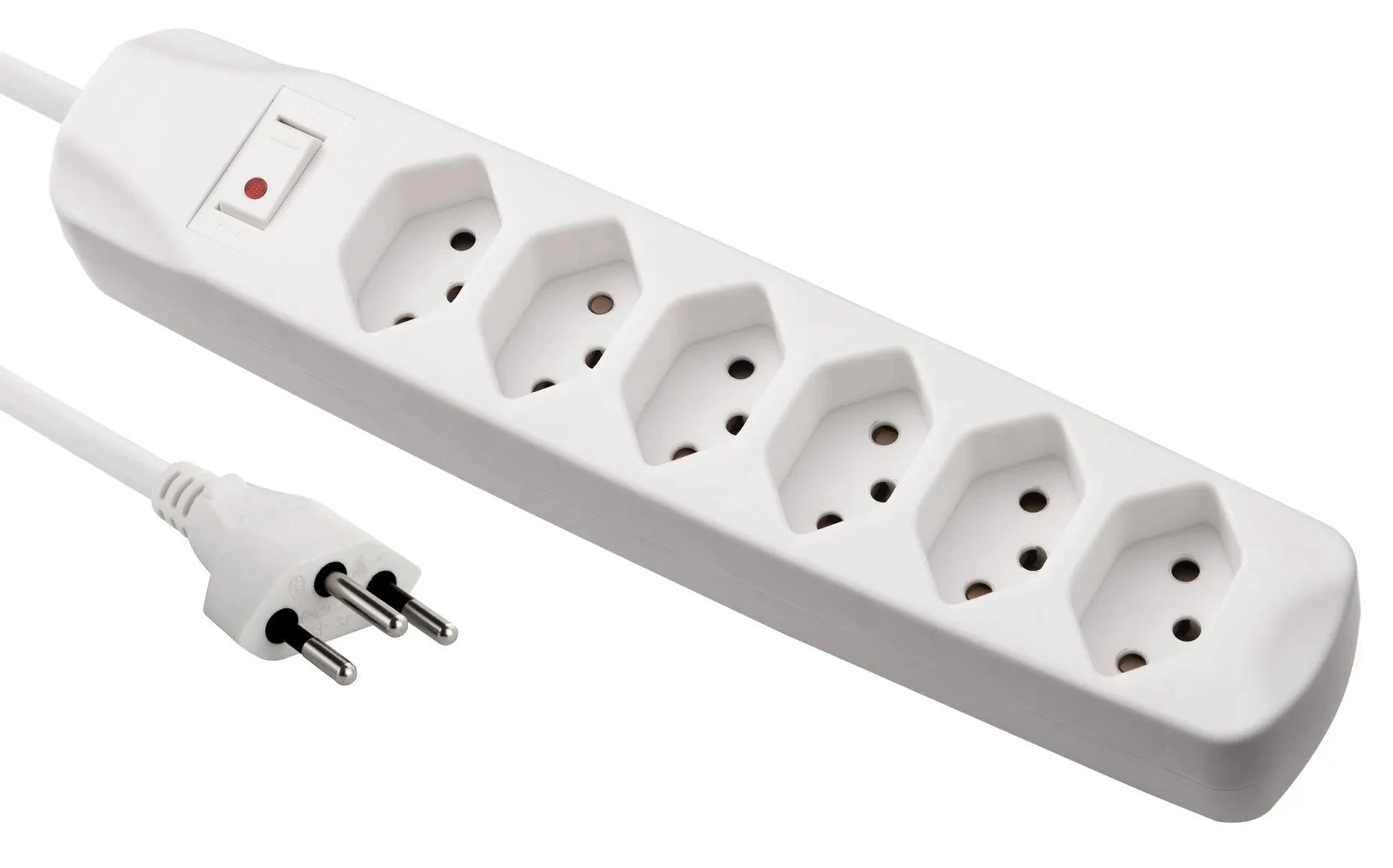 Schönenberger Fix-Line Steckdosenleiste 6xT13 1.5m Kabel, H05VV-F 3G1mm2, weiss Elektroniktrade Switzerland