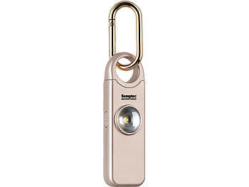 Semptec Urban Survival Technology Selbstverteidigungs-Schlüsselanhänger, 130 dB, Notfall-Kontakt, rose elektroniktrade Switzerland