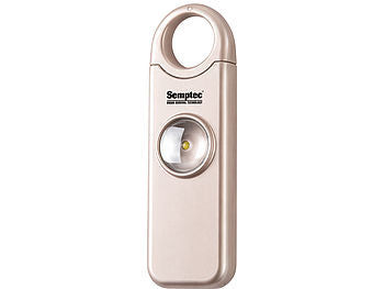 Semptec Urban Survival Technology Selbstverteidigungs-Schlüsselanhänger, 130 dB, Notfall-Kontakt, rose elektroniktrade Switzerland