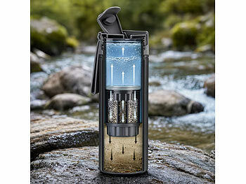 Semptec Urban Survival Technology Semptec Wasser-Flasche: Outdoor-Wasserfilter-Flasche, entfernt 99,99 % aller Bakterien, 550 ml elektroniktrade Switzerland