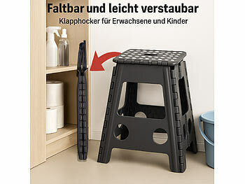 Semptec Urban Survival Technology Urban Survival Technology Faltbarer Tritthocker, bis 150 kg, anti-rutsch-beschichtet, 39 cm Höhe Elektroniktrade Switzerland