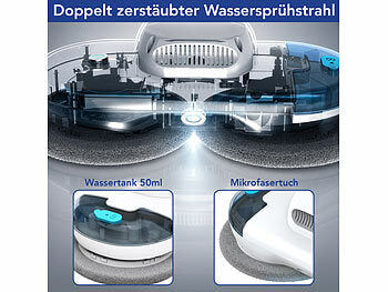 Sichler Haushaltsgeräte Sichler Haushaltsgeräte Fensterputzroboter, Dual-Sprüh-Funktion, Sensoren, Fernbedienung, App elektroniktrade Switzerland
