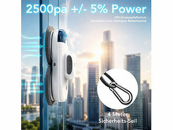 Sichler Haushaltsgeräte Sichler Haushaltsgeräte Fensterputzroboter, Dual-Sprüh-Funktion, Sensoren, Fernbedienung, App elektroniktrade Switzerland