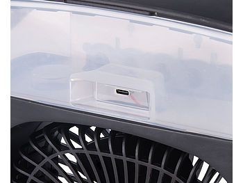 Sichler Haushaltsgeräte USB-Tischventilator mit Ultraschall-Vernebler, Timer & Nachtlicht elektroniktrade Switzerland