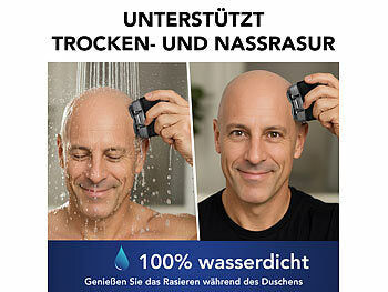 Sichler Men's Care Glatzen- und Kopfrasierer für Herren, wasserfest, Akku, 2 Scher-Stufen Elektroniktrade Switzerland