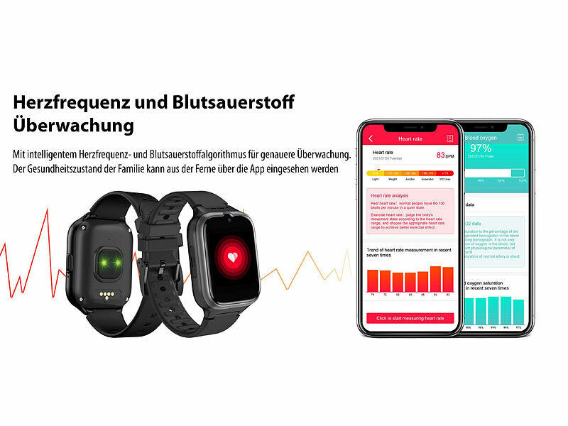 simvalley 4G/LTE-Senioren-GPS-Handy-Uhr mit Garantruf Easy und Video-Telefonie Elektroniktrade Switzerland