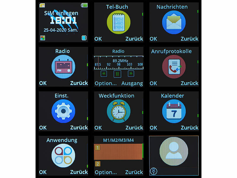 simvalley 4G-Senioren-Handy mit Garantruf Easy, 4 Kurzwahl-Foto-Tasten, GPS, App elektroniktrade Switzerland