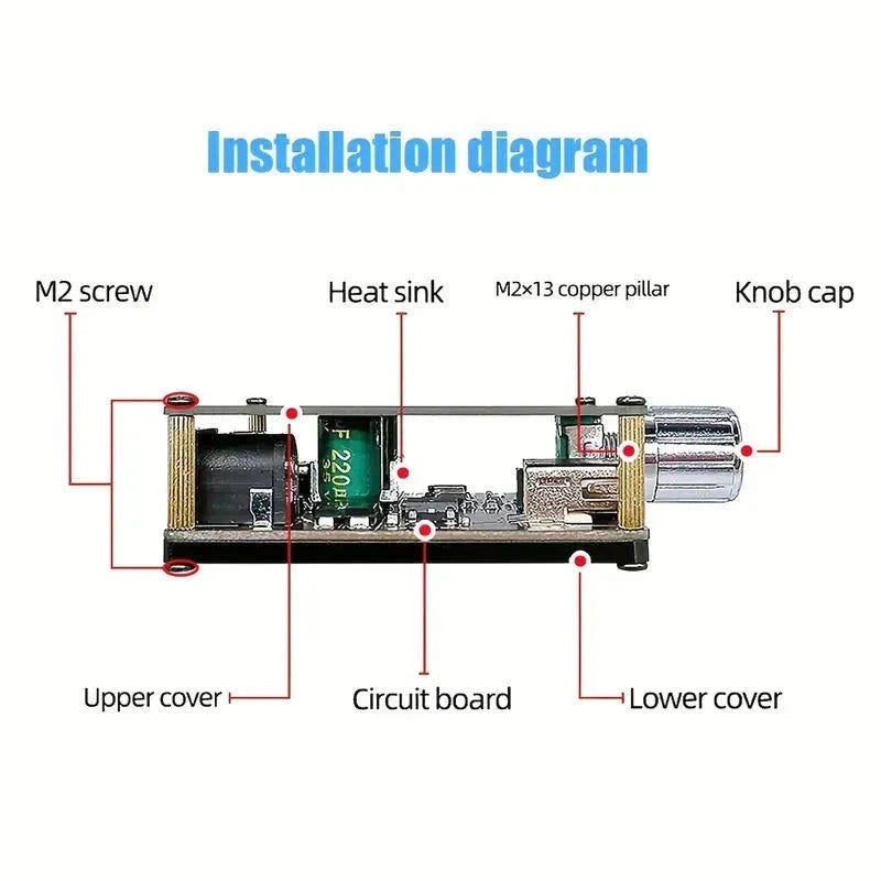 Sinilink Fertiger Mini Bausatz Audio Digital Power Amplifier 50Wx2 BT 5.0 elektroniktrade Switzerland