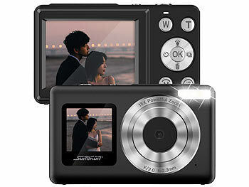 Somikon Full-HD-Digitalkamera, 4K interpoliert, 2 Displays, 18x-Digitalzoom Elektroniktrade Switzerland