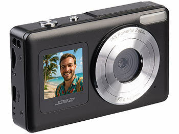 Somikon Full-HD-Digitalkamera, 4K interpoliert, 2 Displays, 18x-Digitalzoom Elektroniktrade Switzerland