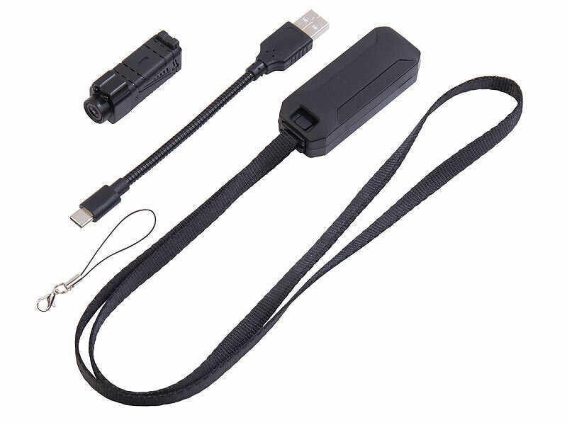 Somikon WLAN-Micro-Kamera, Full HD, 90° neigbar, Powerbank, IR-Nachtsicht, App elektroniktrade Switzerland