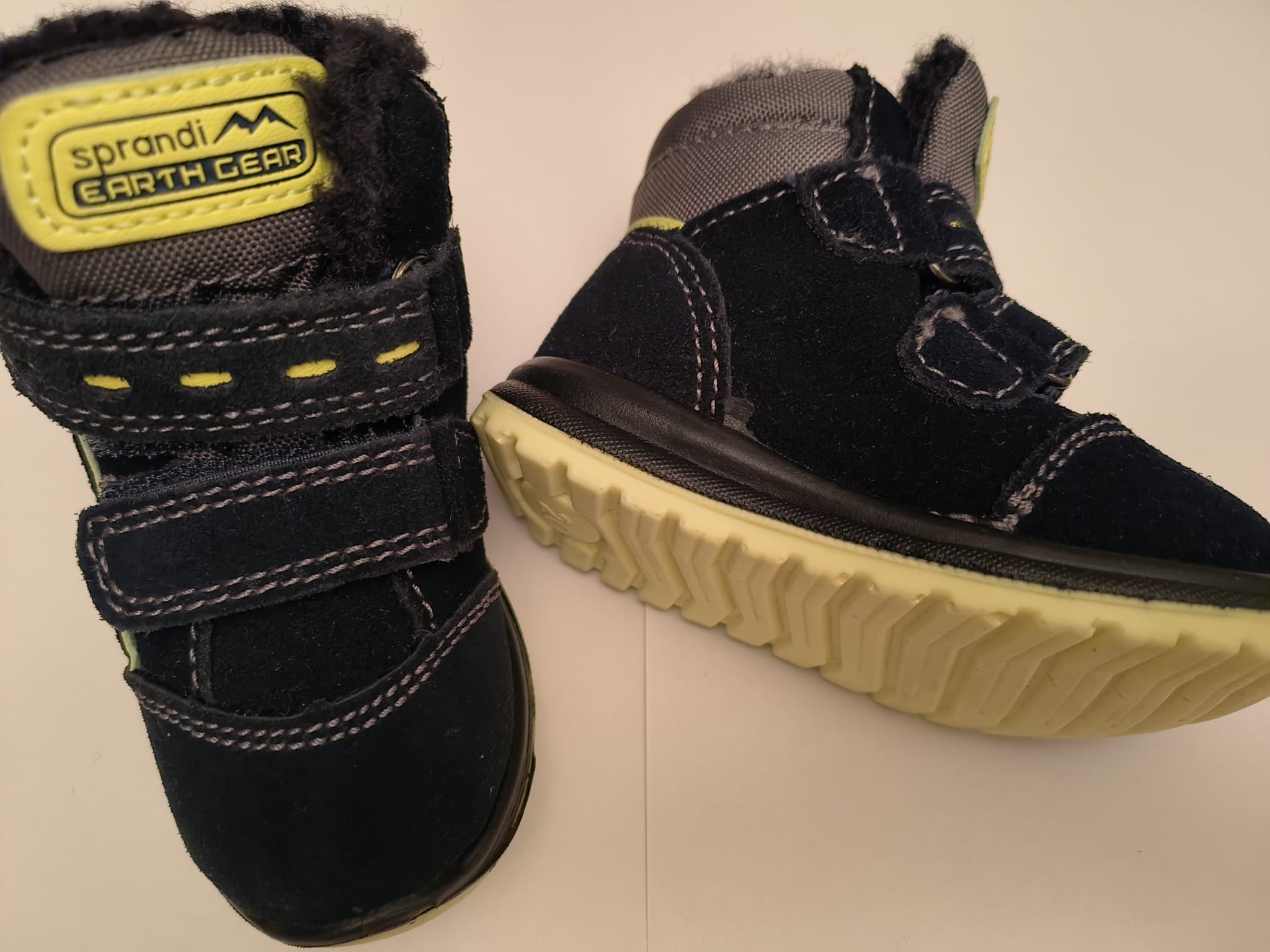 Sprandi Earth Gear Sprandi Earth Gear Baby Schuhe Dunkelblau Leuchtgrün Grösse 20 (Restposten) Elektroniktrade Switzerland