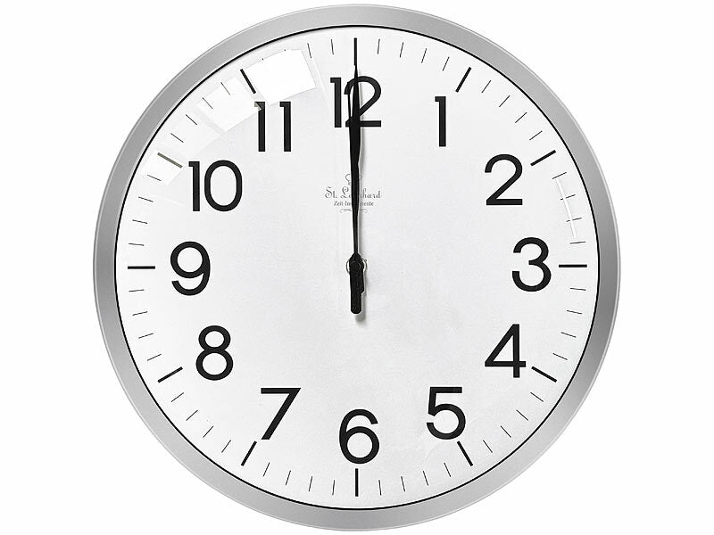 St. Leonhard Analoge Funk-Wanduhr, hohe Genauigkeit, 33 x 5 cm Elektroniktrade Switzerland