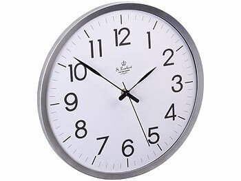 St. Leonhard Funkuhr-Wanduhr: Analoge Funk-Wanduhr, hohe Genauigkeit, 33 x 5 cm Elektroniktrade Switzerland