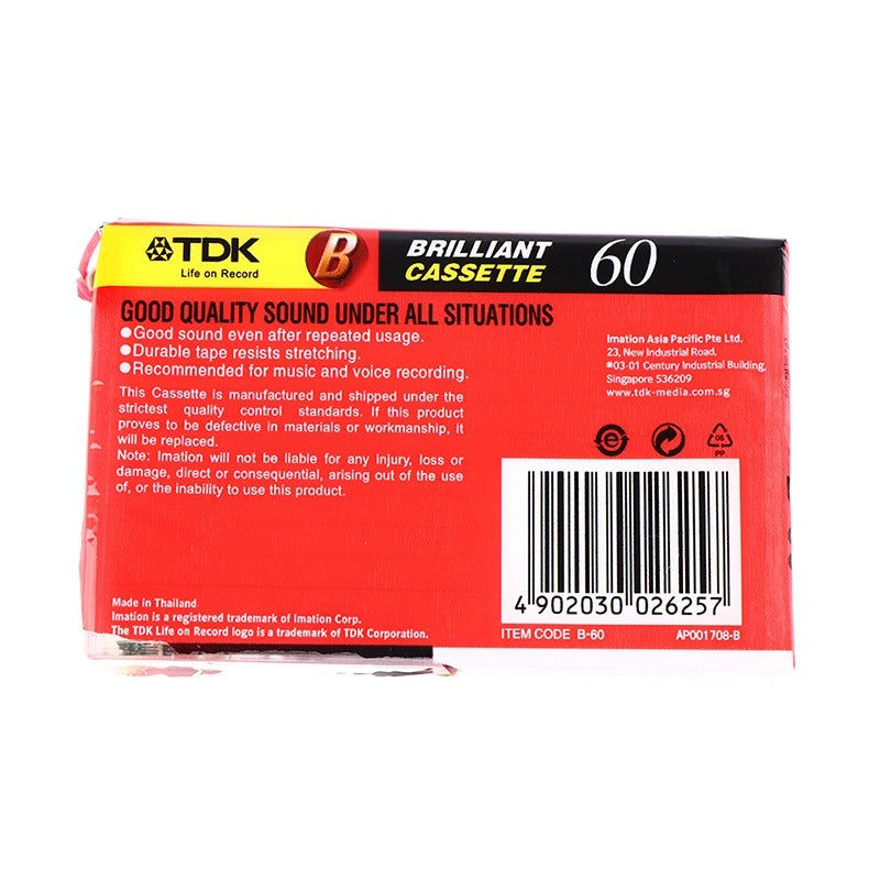 TDK 1 / 10 Stk Standard Audio Kassetten Leer Bänder 60minuten elektroniktrade Switzerland