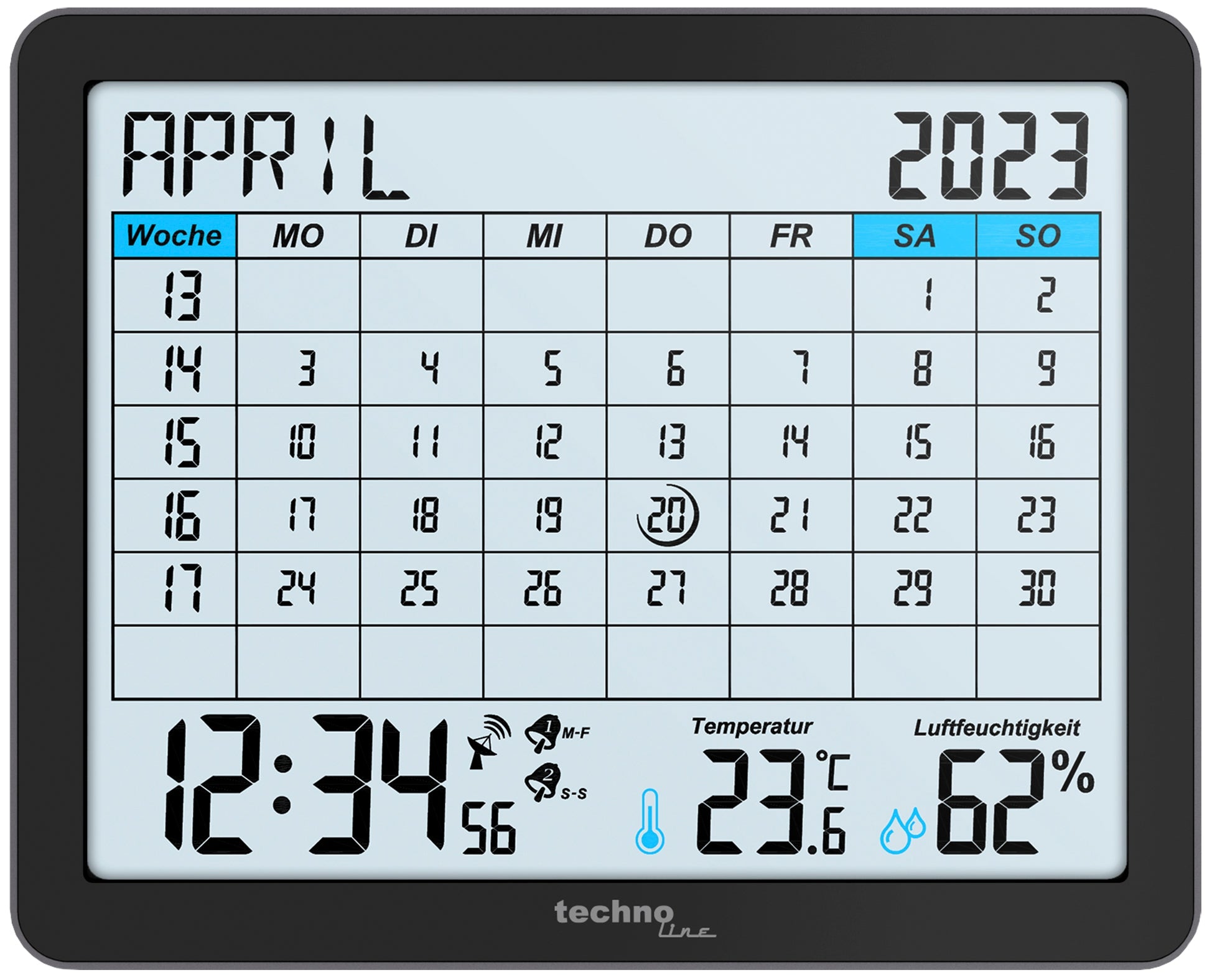 technoline technoline digitaler Tischkalender WT 2600 Elektroniktrade Switzerland