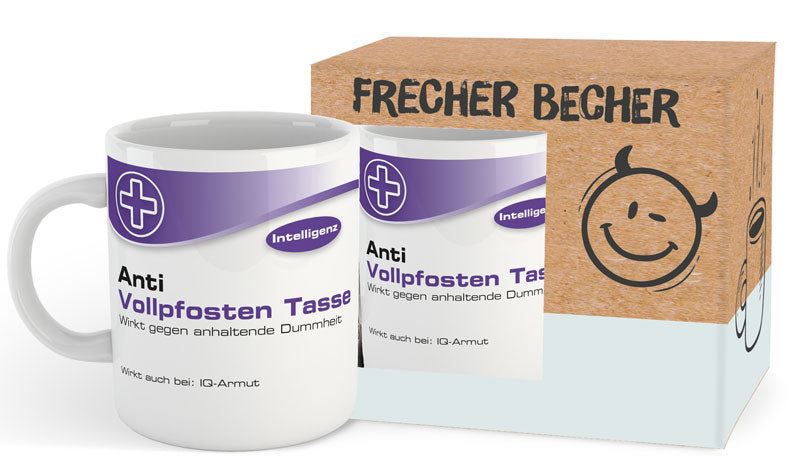 TI Becher Kaffeetasse Anti Vollpfosten 325ml Elektroniktrade Switzerland