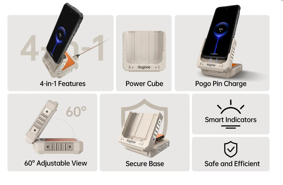 Ulefone Rugone Xever 7 Pro/Xever 7 Tisch Ladestation RAS01  für Akku & Smartphone elektroniktrade Switzerland